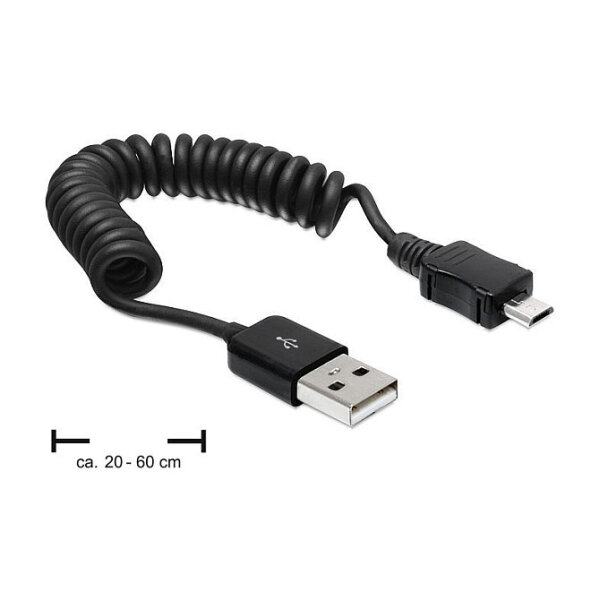 Kabel Delock A -> Micro-B St/St 0.2