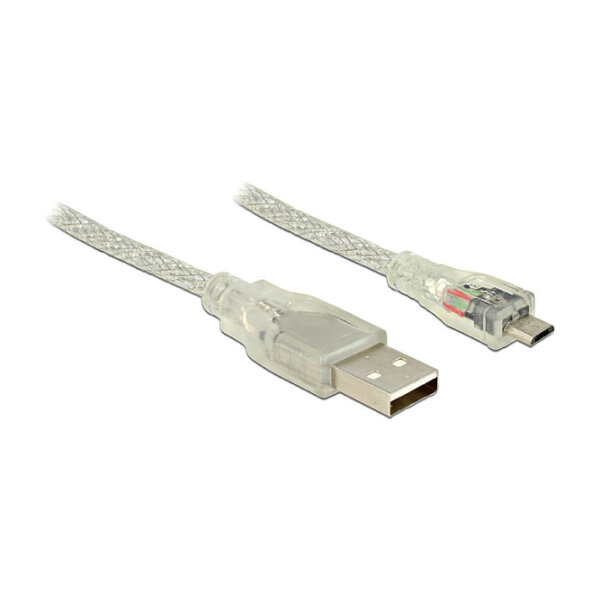 Kabel Delock A -> Micro-B St/St 0.5