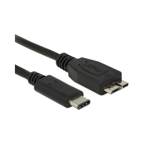 USB3.1 USB Type-C Stecker > USB Typ Micro-B Stecker 0,5 m schwarz Delock