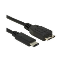 USB3.1 USB Type-C Stecker > USB Typ Micro-B Stecker 0,5 m schwarz Delock