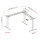 DIGITUS Elektrisch höhenverstellbares Tischgestell, 90° L-Form, Triple-Motor, 2-Stufen, Weiß