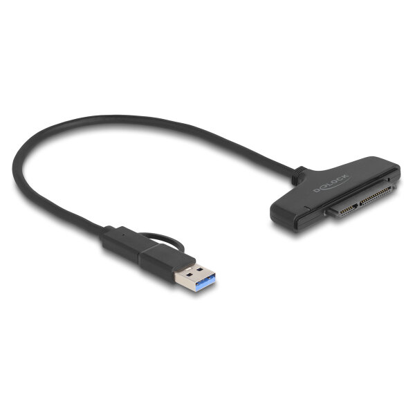 DeLock USB zu SATA 6 Gb/s Konverter mit USB Type-C™ oder USB Typ-A Anschluss