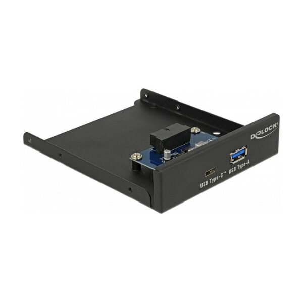 Delock 3.5" USB 3.1 Gen 1 Front Panel 1 x USB Type-C + 1 x USB Typ-A