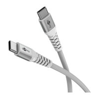 Goobay USB-C (ST-ST) 2m Anschlusskabel Textilmantel...
