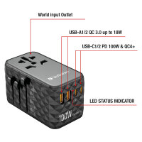 Verbatim UTA-06 100W Universal Reise Ladeadapter GaN III