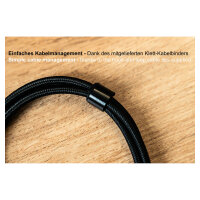 GoodConnections USB-C 2.0 (ST-ST) 1m Anschlusskabel mit Digitalanzeige Textilmantel 100W Schwarz