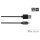 GoodConnections USB-A 2.0 > Lightning (ST-ST) 0,5m Ladekabel Textilmantel 12W Schwarz