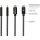 GoodConnections USB-A 2.0 > Lightning (ST-ST) 0,5m Ladekabel Textilmantel 12W Schwarz