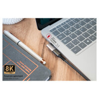 GoodConnections USB-C 4.0 (ST-BU) Winkeladapter / Portschoner 240W 8K 60Hz Silber