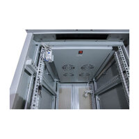 ALLNET Netzwerkschrank 19" 22HE B600/T1000mm perforierte Blechtüren Lichtgrau SNB-Serie