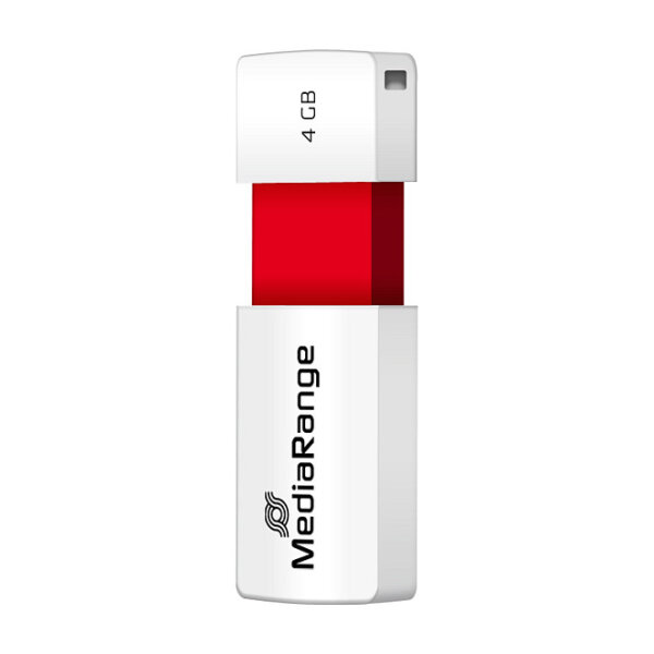 STICK MediaRange USB STICK 4GB USB 2.0 Slider red