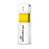 STICK MediaRange USB STICK 16GB USB 2.0 Slider yellow
