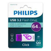 STICK Philips USB 3.2 64GB Click Series Gen 1 USB-C
