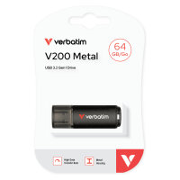 STICK Verbatim V200 Metal USB 3.2 64GB Aluminium. r/w...