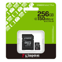 CARD Kingston 256GB microsdxc Canvas Select Plus Gen3 150MB/s A1 Card + Adapter