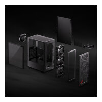 XPG Valor Air ATX Midi Tower schwarz Glas 4x120mm