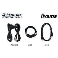68,6 cm/27? (1920×1080) iiyama GB2741HSU-B1 16:9 FHD Fast IPS 1 ms 144 Hz HDMI DisplayPort VESA 100×100 Black