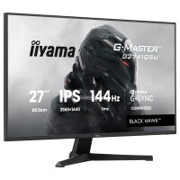68,6 cm/27? (2560×1440) iiyama G-Master G2741QSU-B1 16:9 QHD IPS 1 ms (MPRT) 144 Hz HDMI 2.0 DisplayPort 1.4 VESA 100×100 Black