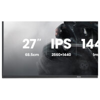 68,6 cm/27? (2560×1440) iiyama GB2741QSU-B1 16:9 QHD IPS 1 ms 144 Hz HDMI DisplayPort VESA 100×100 Black