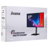 68,6 cm/27" (3840×2160) iiyama ProGraphic HB2701UHSNP-B1 16:9 IPS Black 2.0 4 ms 60 Hz HDMI DisplayPort USB-C (96 W) USB-Hub RJ45 KVM VESA Black