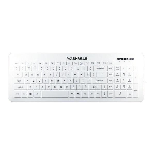 MAN&MACHINE Very Cool Flat DE white Hygienetastatur,white,104Tasten,DE