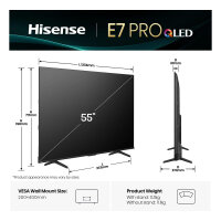 Hisense 55E77Q PRO 139cm 55" 4K QLED Smart TV Fernseher