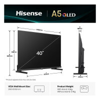 Hisense 40A5Q 102cm 40" Full HD QLED Smart TV Fernseher