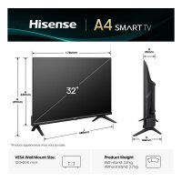 Hisense 32E4QT 80cm 32" HD-Ready Smart TV Fernseher