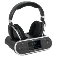 TSAT Stereoman 2 DAB+ sw Stereo-Funkkopfhörer mit Dockingstation 2,4GHz