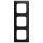 BUSCH JAEGER BJ 1723-915 Abdeckrahmen 3-fach schwarz matt - Busch-balance® SI 2CKA001725A1570