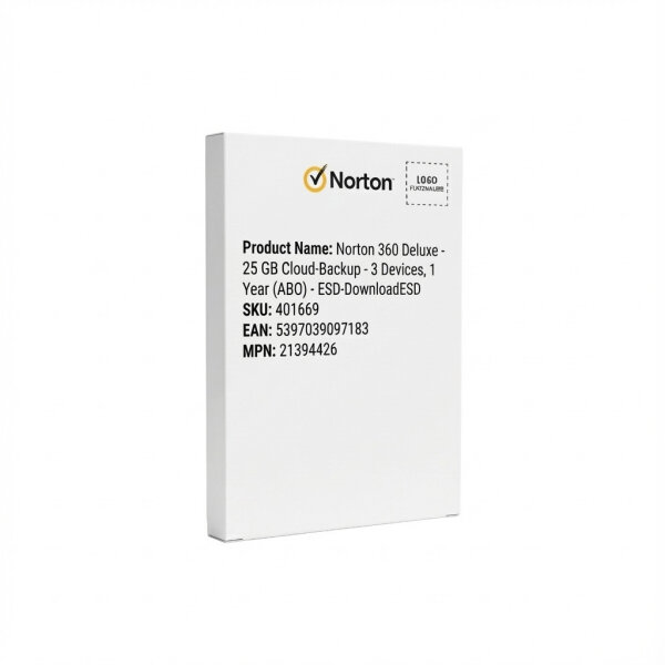Norton 360 Deluxe - 25 GB Cloud-Backup - 3 Devices, 1 Year (ABO) - ESD-Download