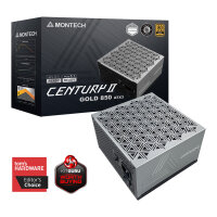 850W Montech CENTURY II 850 (silber, 1x 12-Pin High Power GPU, 4x PCIe, Kabelmanagement, 850 Watt)