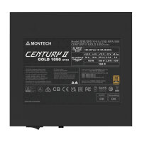 1050W Montech CENTURY II 1050 (silber, 1x 12-Pin High Power GPU, 6x PCIe, Kabelmanagement, 1050 Watt)