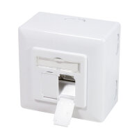 Logilink CAT 6 Auf und Unterputzdose vollgeschirmt RAL 9003