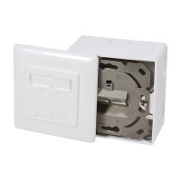 Logilink CAT 6 Auf und Unterputzdose vollgeschirmt RAL 9003