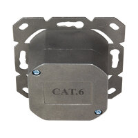 Logilink CAT 6 Auf und Unterputzdose vollgeschirmt RAL 9003