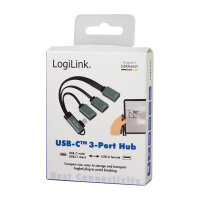 Logilink USB-HUB 3-Port,2xUSB2.0AF + 1xUSB3.0AF,gewink.Steck
