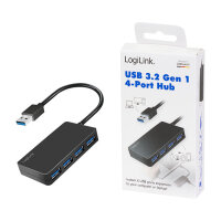 Logilink USB 3.2 HUB 4-port, Gen1 schwarz