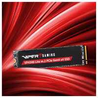 M.2 Patriot 4TB 7400/6400 VP4300 Lite M.2 PAT PCIe (schwarz, PCIe 4.0 x4, NVMe 2.0, M.2 2280)