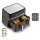Dual Easy Fry & Grill EY905B, Heißluftfritteuse, 8,3 l, Doppel, Grau, Berührung, Eigenständig