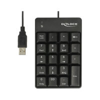 DELOCK USB Nummernblock 19 Tasten schwarz
