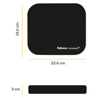 Fellowes Mauspad Microban 19,20x22,60cm schwarz
