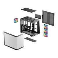 DeepCool CG530U 4F ATX Panoramaglas 4x ARGB black