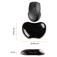 Fellowes Maus-Handgelenkauflage Crystal schwarz