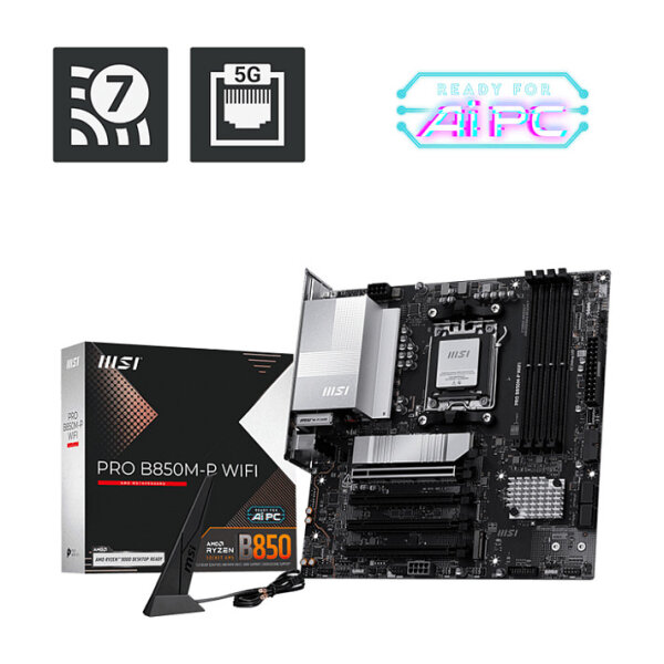MSI Pro B850M-P Wifi (B850.AM5.mATX.DDR5)
