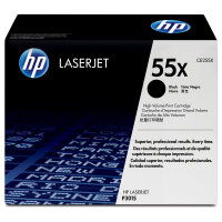 HP original LaserJet Toner cartridge CE255X black standard capacity 12.500 pages 1-pack
