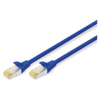 DIGITUS CAT 6A S/FTP Patchkabel, 0,25m, blau