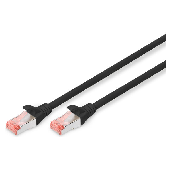 DIGITUS Patchkabel Cat6 S/FTP 2xRJ45 7.0m schw Hebelschutz Polybeutel