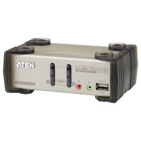 DATA KVM Desktop Switch 2-Port USB - PS/2 VGA KVM Switch...