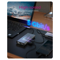 ICY BOX IB-DK4040-CPD USB-C 10-in-1 PD 100W DockingStation